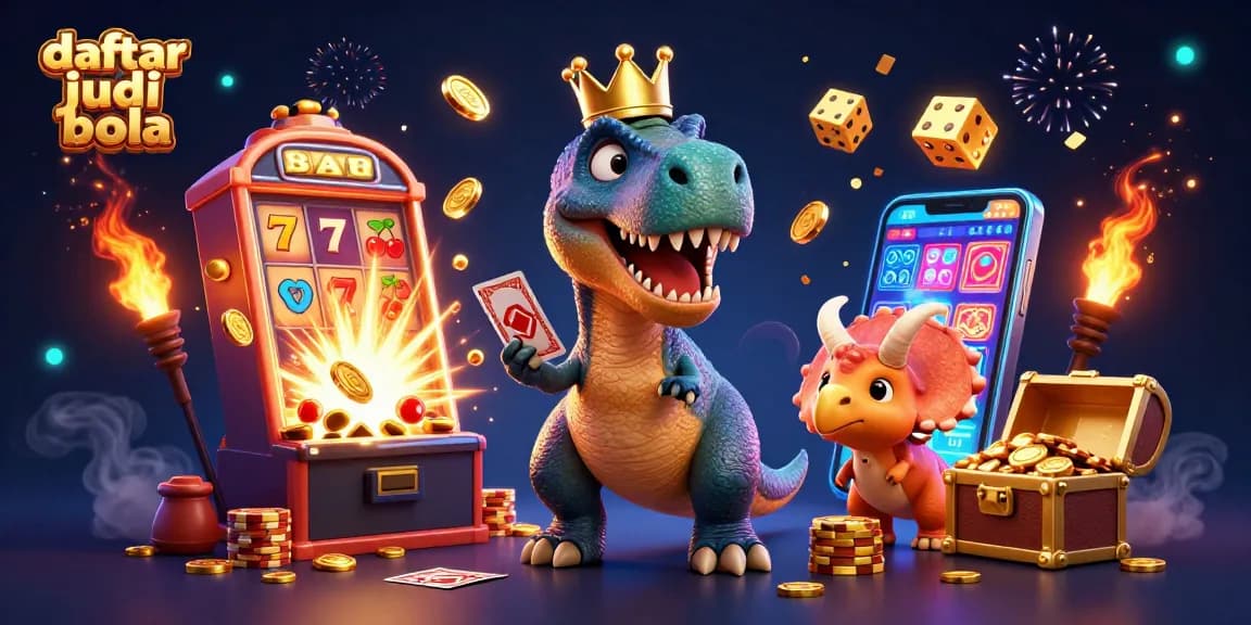Hit the jackpot with daftar judi bola in a vibrant 3D casino scene full of action and excitement!