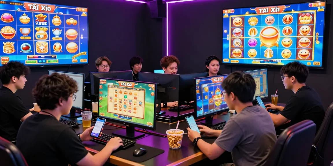 Exciting 68 game bài scene with diverse players enjoying vibrant online games and interacting in a social atmosphere.