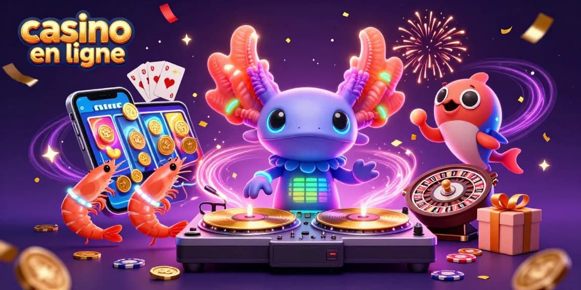 Vivez l'excitation du casino en ligne avec notre illustration d'animation dynamique remplie d'éléments de jeu captivants.