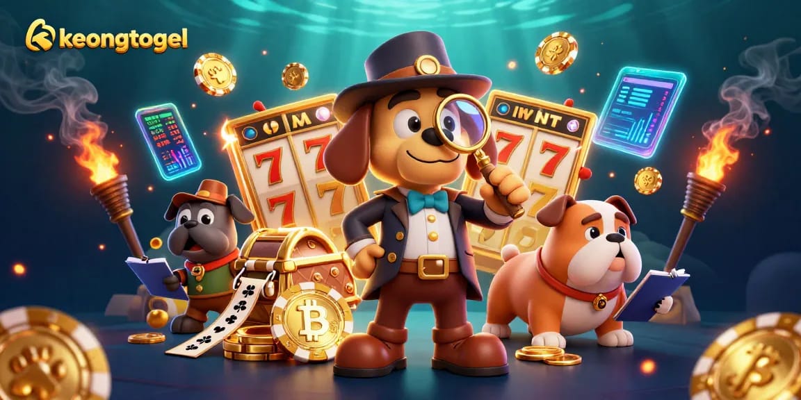 Engage with keongtogel as a detective finds gambling treasures in a vibrant casino scene.