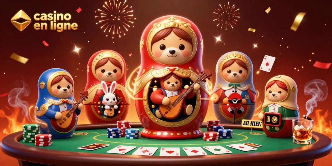 Jouez à des jeux captivants dans un casino en ligne avec notre illustration 3D animée.