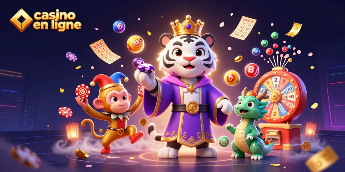 Plongez dans l'univers du casino en ligne avec cette scène dynamique de jeux fascinants.
