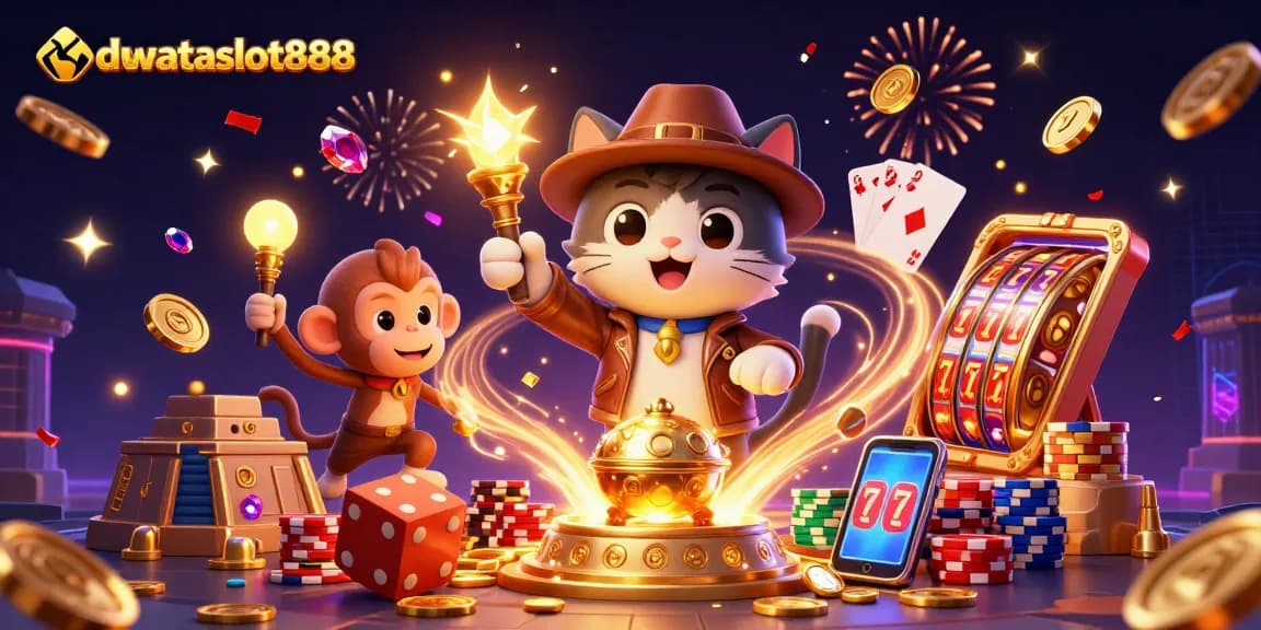 Pemain menggunakan akun demo DEWATASLOT888 untuk mengasah keterampilan slot dengan fitur scatter.