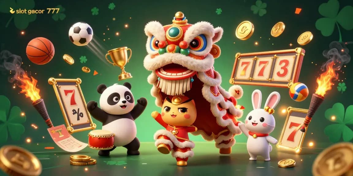 Experience the thrill of slot gacor 777 with a captivating scene featuring vibrant characters and dynamic game elements.