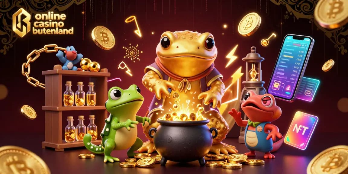 Engage in thrilling online casino buitenland gameplay with vibrant characters and crypto elements.