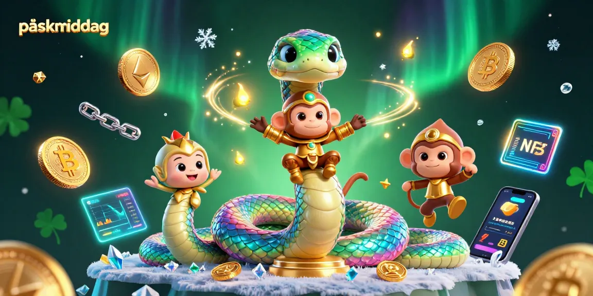 Experience the excitement of påskmiddag with vibrant casino-themed 3D illustration showcasing colorful characters and glowing elements.