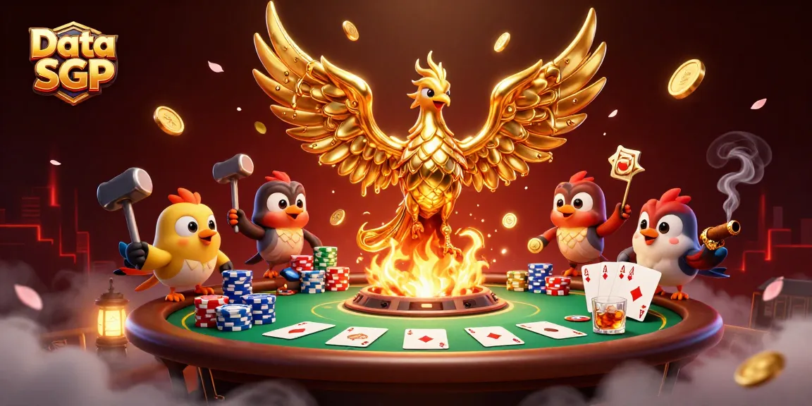 Engage with the thrilling world of Data SGP as golden phoenixes illuminate poker tables bursting with action!
