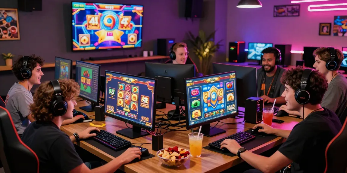 Exciting gaming scene at KECAK4D showcasing players enjoying 4D slot games.