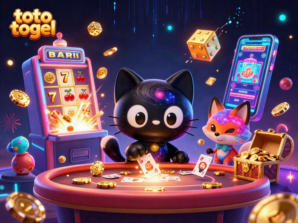 Engage in thrilling gameplay with toto togel, featuring vibrant characters and exciting casino elements.