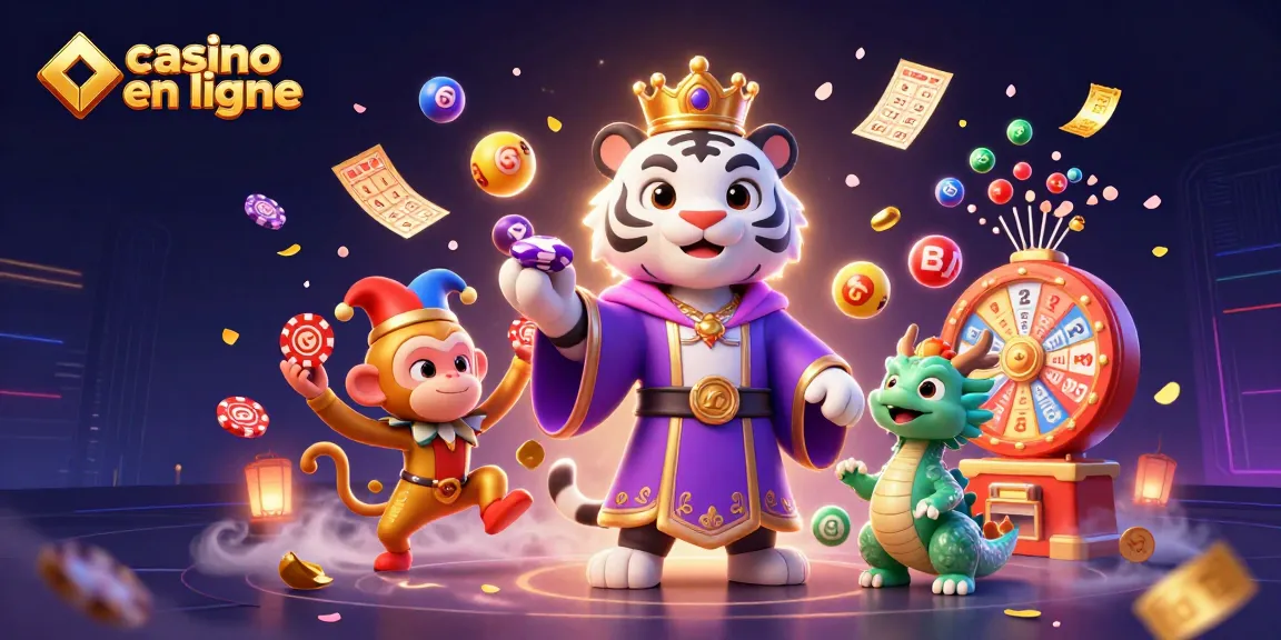 Plongez dans l'univers du casino en ligne avec cette scène dynamique de jeux fascinants.