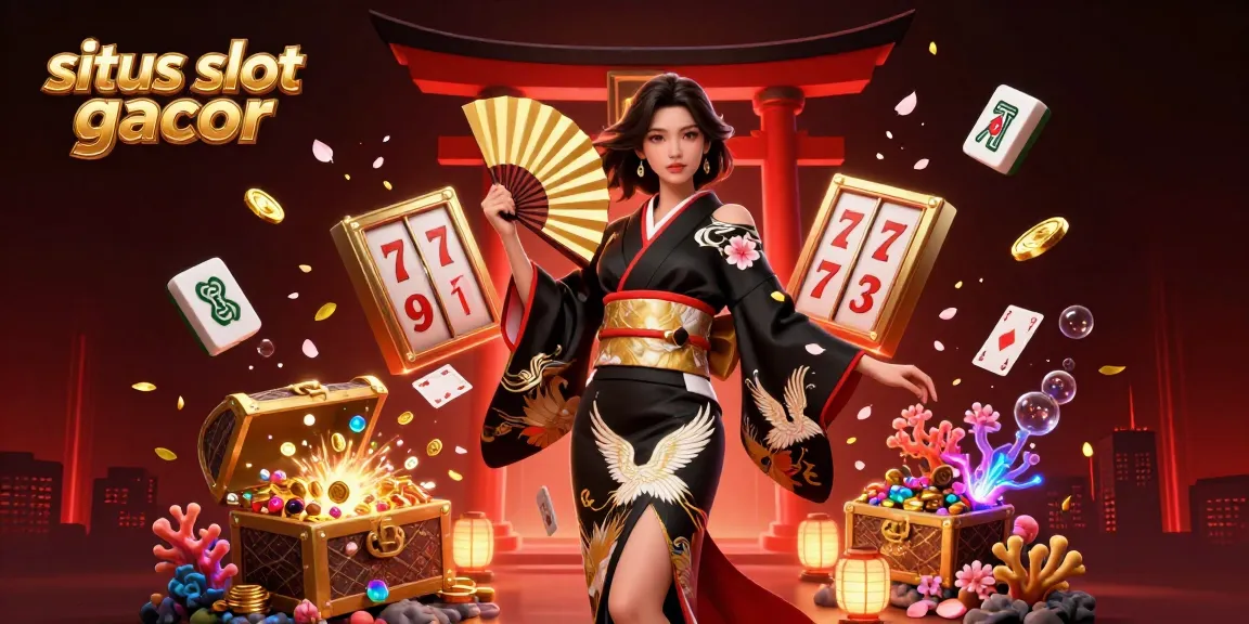 Spin the reels at situs slot gacor with this vibrant, enchanting 3D illustration featuring a graceful woman in traditional attire.