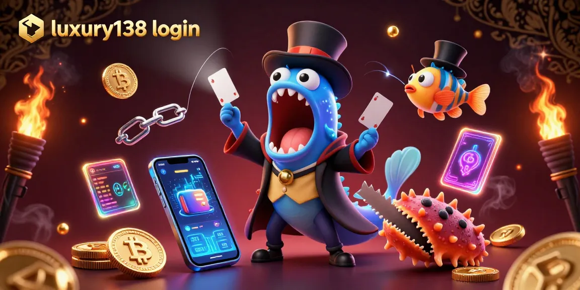 Engage with the luxury138 login as bioluminescent characters present a magical casino experience.