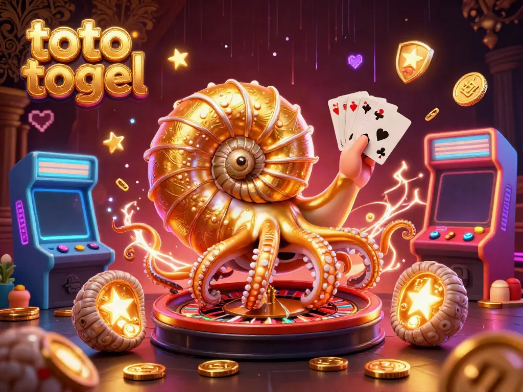 Experience thrilling gameplay with a stunning illustration highlighting the energizing world of toto togel, featuring a dynamic nautilus roulette wheel.