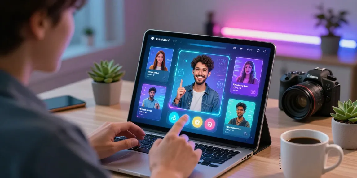 Engaging scene with a user interacting through Crushon AI, showcasing vibrant character personas.