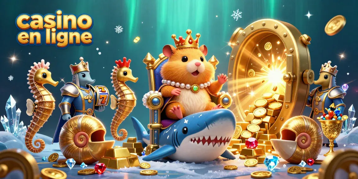 Explorez les jeux de casino en ligne avec le roi hamster et ses trésors étincelants.