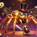 Fun79 engages players with vibrant fishing game visuals depicting a golden tarantula and beetle knight.