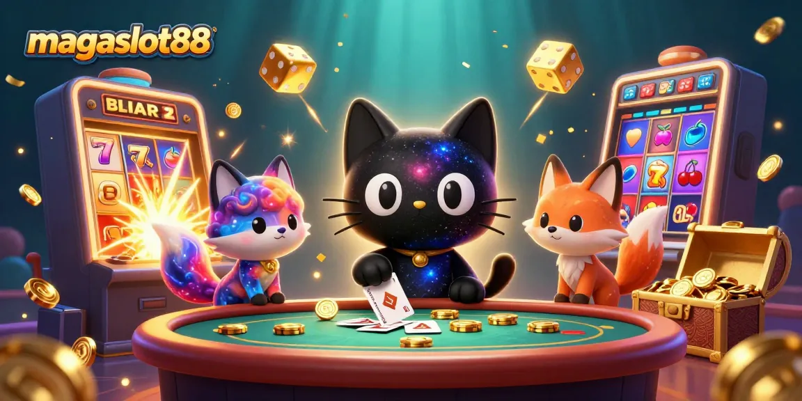 Engage with megaslot88's thrilling cosmic casino experience featuring colorful characters and explosive jackpot visuals.
