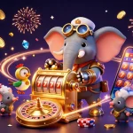 Experience the vibrant action at trang chủ vmax with an animated steampunk scene filled with games.
