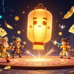 Experience thrilling gameplay at Winbox with golden lantern spirit and dynamic casino symbols.