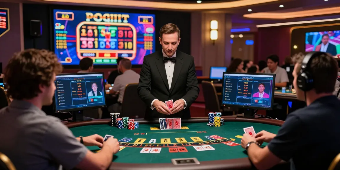 Baccarat Online live casino action with players and dealer in immersive virtual environment