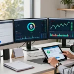 Recover lost crypto with blockchain analytics and recovery tools in a modern office