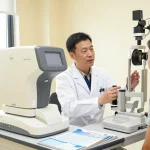 Consultation at SNU Eye Clinic showcasing expert eye care services and patient interaction in a modern setting, snuseoulglobal.com/ru.
