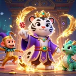 Engage with Raja Game as the elegant tiger and monkey bring casino excitement to life.