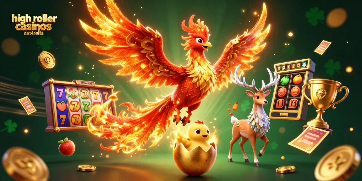 Experience the thrill of high roller casinos Australia with vibrant slot games and captivating elements.