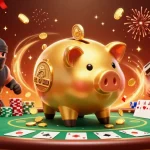 Experience the excitement of e2bet with a lively casino illustration, featuring unique characters and rich game elements.