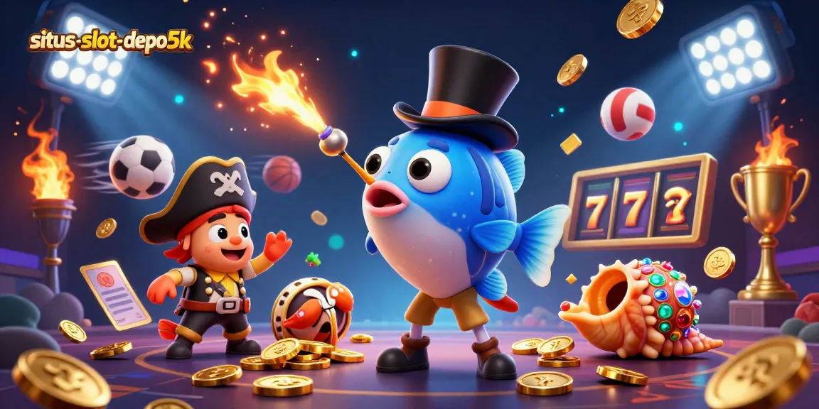 Engage with situs-slot-depo5k for thrilling slot jackpots with animated characters and vibrant casino elements.