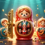 Engage with the home improvement blog scene featuring colorful Matryoshka bears and casino elements.