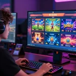 Engaging online gaming interface showcasing link hero138 slots and live betting options on a vibrant monitor.