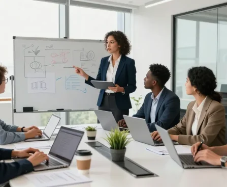 Team collaboration at https://raja328.com/ workspace with diverse professionals brainstorming innovative ideas.