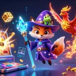 Experience thrilling gaming with server jepang's exciting slots and jackpot rewards in a dynamic casino illustration.